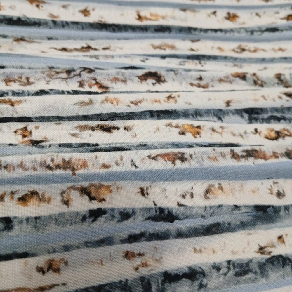 New TIMELESS TREASURES Fabric by 1/2 Yard Tree Branch Wood Blue Brown White DONA